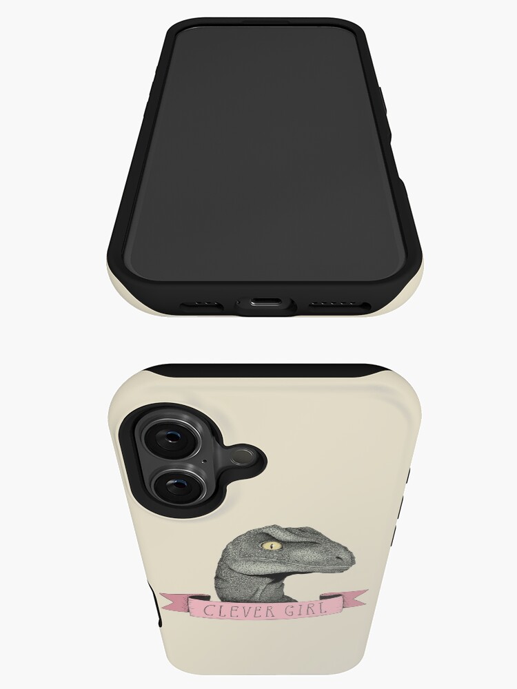 Thumbnail 3 of 4, iPhone Case, Clever Girl raptor dinosaur designed and sold by agrapedesign.