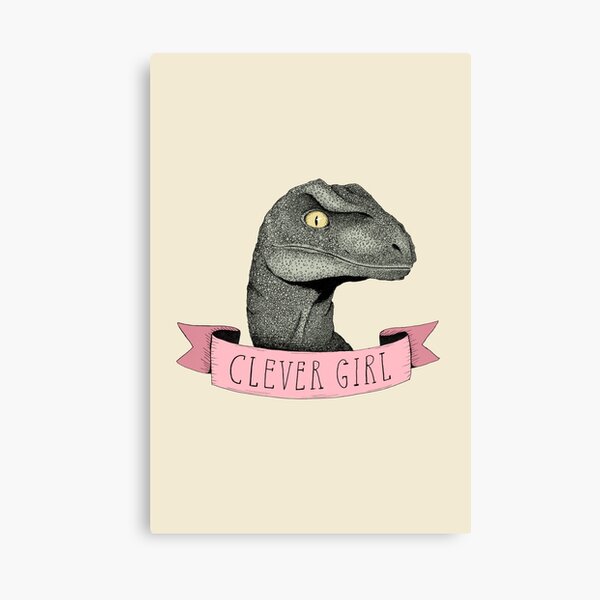 Clever Girl raptor dinosaur Canvas Print