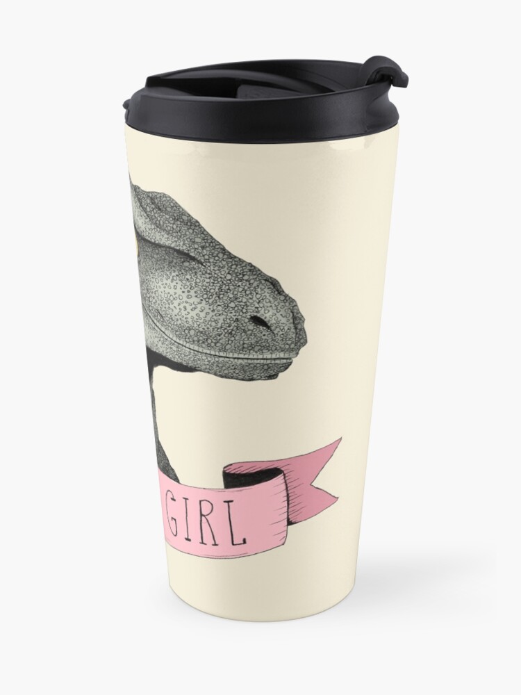 Alternate view of Clever Girl raptor dinosaur Travel Coffee Mug