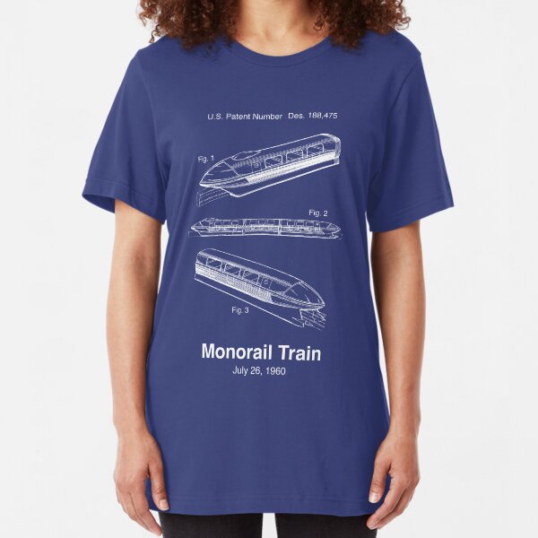 Monorail Train Patent Slim Fit T-Shirt