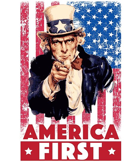 America First Uncle Sam Poster By Grandoldtees Redbubble