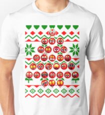 Icon Face Emoji Christmas tree Funny Xmas Emotion Unisex T-Shirt