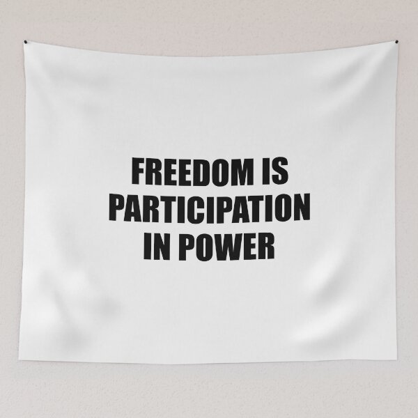 Item preview, Freedom is participation in power - Cicero political philosophy quote - freedom quotes designed and sold by Inspirationmotivation.