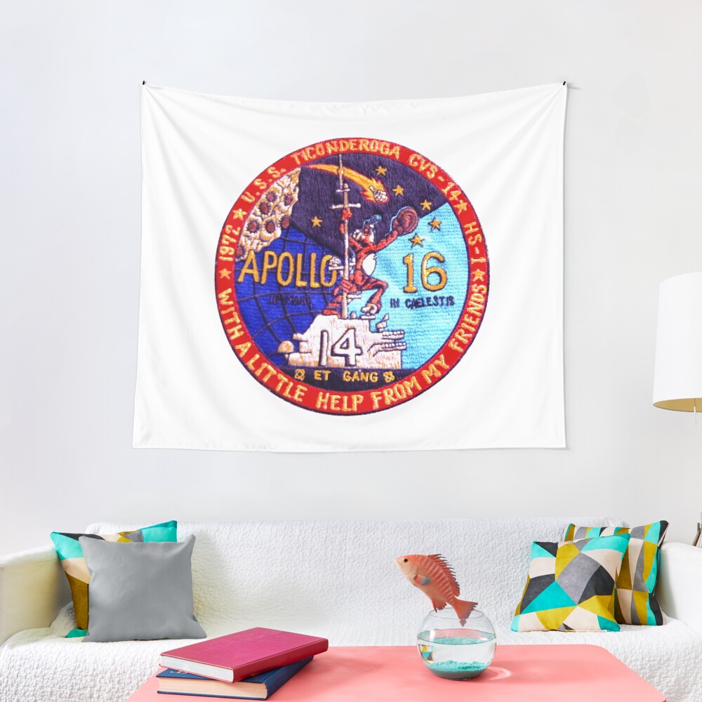 "USS Ticonderoga (CVS14) Apollo 16 Recovery" Tapestry by Spacestuffplus Redbubble