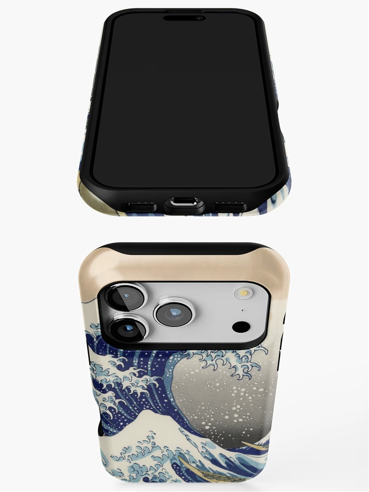 Thumbnail 3 of 4, iPhone Case, Great Wave designed and sold by rapplatt.