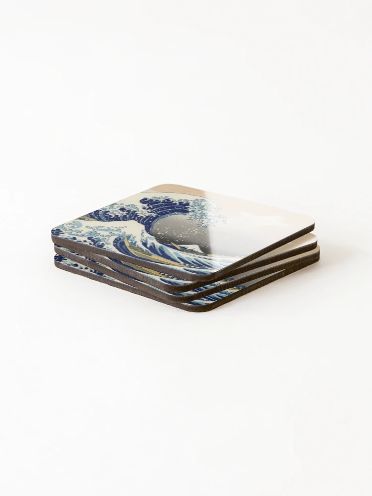 Thumbnail 4 of 5, Coasters (Set of 4), Great Wave designed and sold by rapplatt.