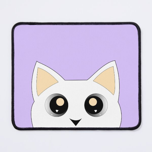 Artikelvorschau, Nette pfirsichfarbene weiße Katze auf einem hellen lila Pastellhintergrund des Lavendels für Katzenliebhaber entworfen und verkauft von Kodexstore.