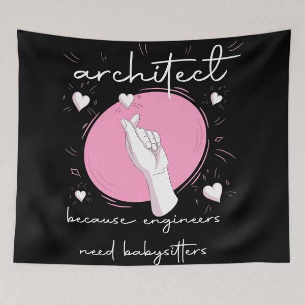 Item preview, Architect Because Engineers Need Babysitters- funny Korean heart- handdrawn illustration  designed and sold by ismdesigner.