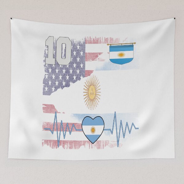 Item preview, Argentina Jersey Heartbeat Argentina Soccer 10 Football Fan from USA designed and sold by Mannoucha ⭐⭐⭐⭐⭐ ( 1,978 reviews ).