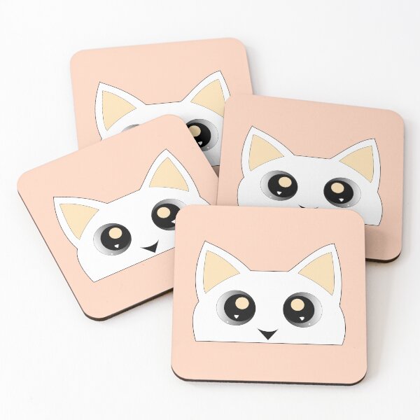 Item preview, Cute Peachy White Cat On A Bright Pastel Pinkish Peach Background For Cat Lovers  designed and sold by Kodexstore.