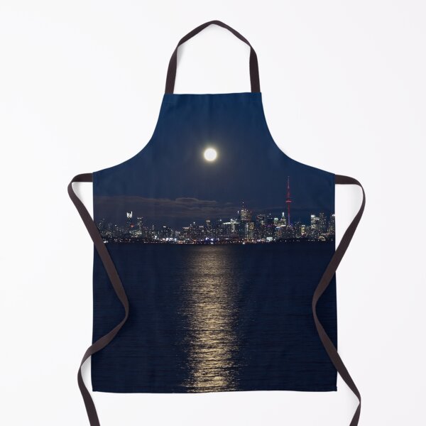 Item preview, Cold Moon Rising - December Moonrise over Toronto Skyline designed and sold by Georgia Mizuleva.