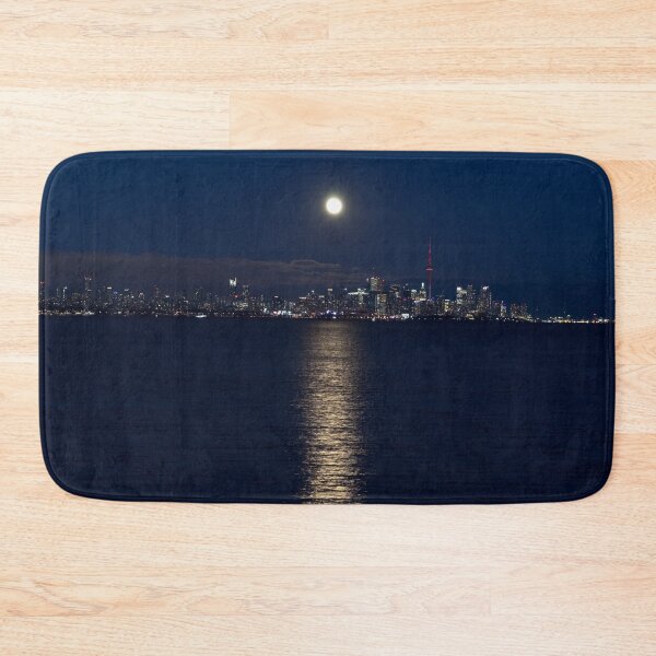 Item preview, Cold Moon Rising - December Moonrise over Toronto Skyline designed and sold by Georgia Mizuleva.