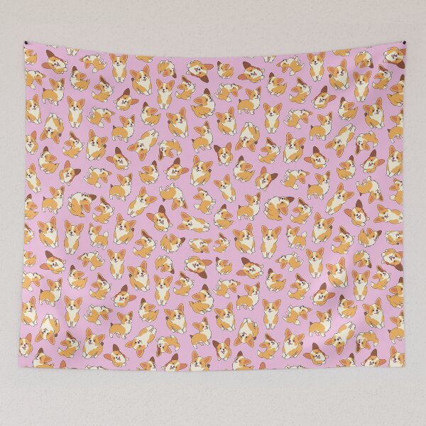 Item preview, Corgis in Pink Pattern - Cute designed and sold by Bondoboxy.