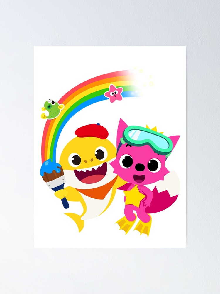 Hogi,Poki,Jeni and Pink fong Sticker for Sale by Color-Toonix