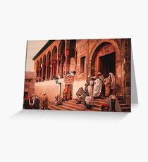 A vintage photograph of Indians Greeting Card