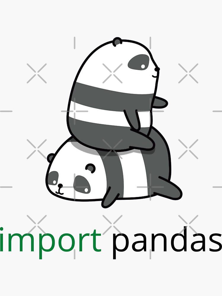 Thumbnail 3 of 3, Sticker, import pandas python joke design  designed and sold by t1n3333.
