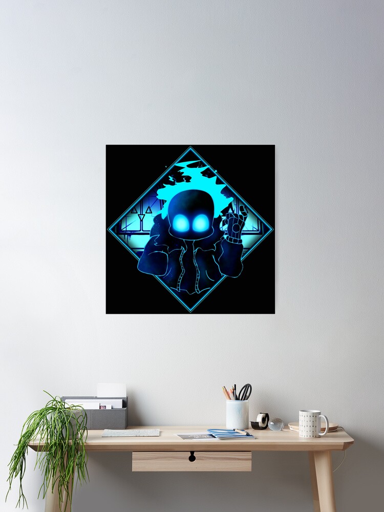 Copy of FNF INDIE CROSS - undertale nightmare sans bad time art Metal  Print for Sale by Ruvolchik