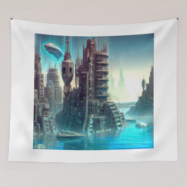 Item preview, Futuristic city Lunar Chronicles designed and sold by addict2reading.