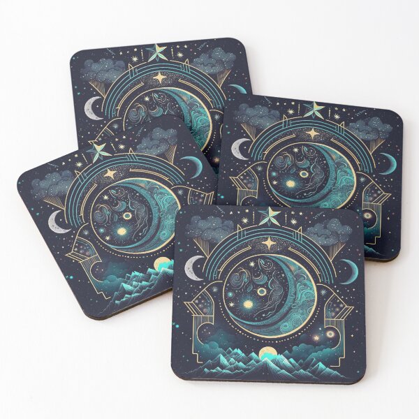 Item preview, Celestial Moon print will add a touch of whimsy and charm to your home or office designed and sold by ToucanKrafts.