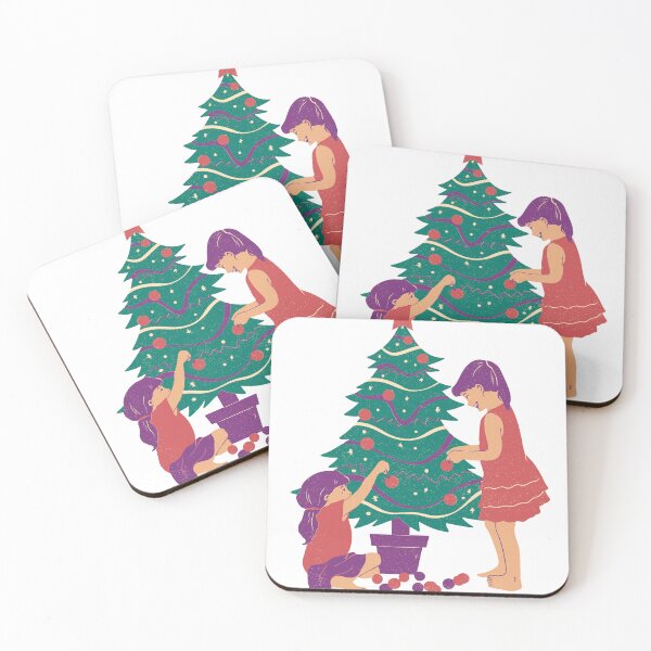 Item preview, Printed Christmas tree decorated by girl. designed and sold by 7Royal.