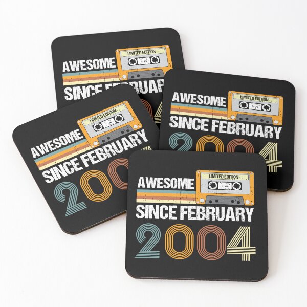 Item preview, Awesome Since February 2004 | 19th Birthday Gifts | 19 Years Old Gifts designed and sold by AMINE  ★★★★★.