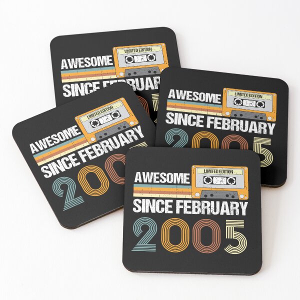 Item preview, Awesome Since February 2005 | 18th Birthday Gifts | 18 Years Old Gifts designed and sold by AMINE  ★★★★★.
