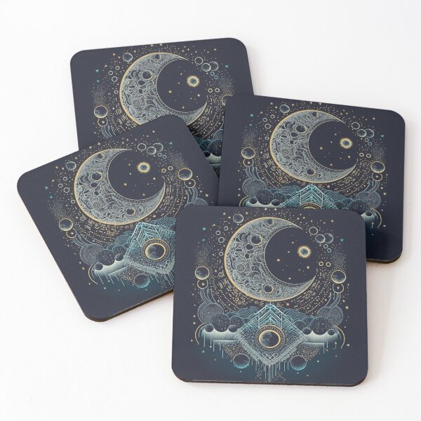 Item preview, Celestial Moon print will add a touch of whimsy and charm to your home or office designed and sold by ToucanKrafts.