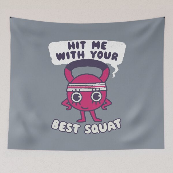 Item preview, Best Squat Fitness - Humorous Cartoon Gym Funny Workout Graphic  designed and sold by WeirdPunderful.