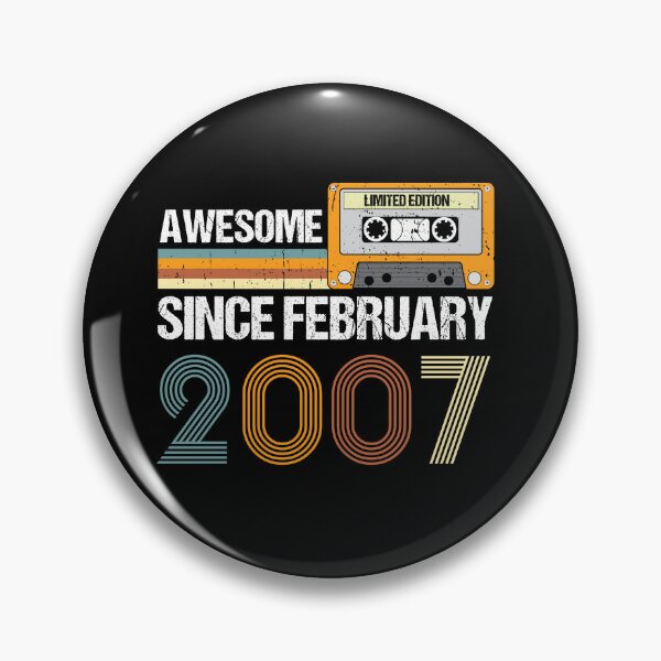 Item preview, Awesome Since February 2007 | 16th Birthday Gifts | 16 Years Old Gifts designed and sold by AMINE  ★★★★★.