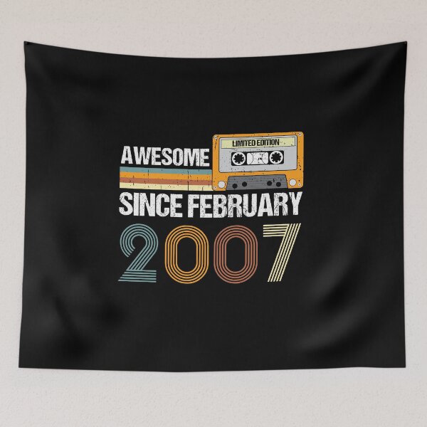 Item preview, Awesome Since February 2007 | 16th Birthday Gifts | 16 Years Old Gifts designed and sold by AMINE  ★★★★★.