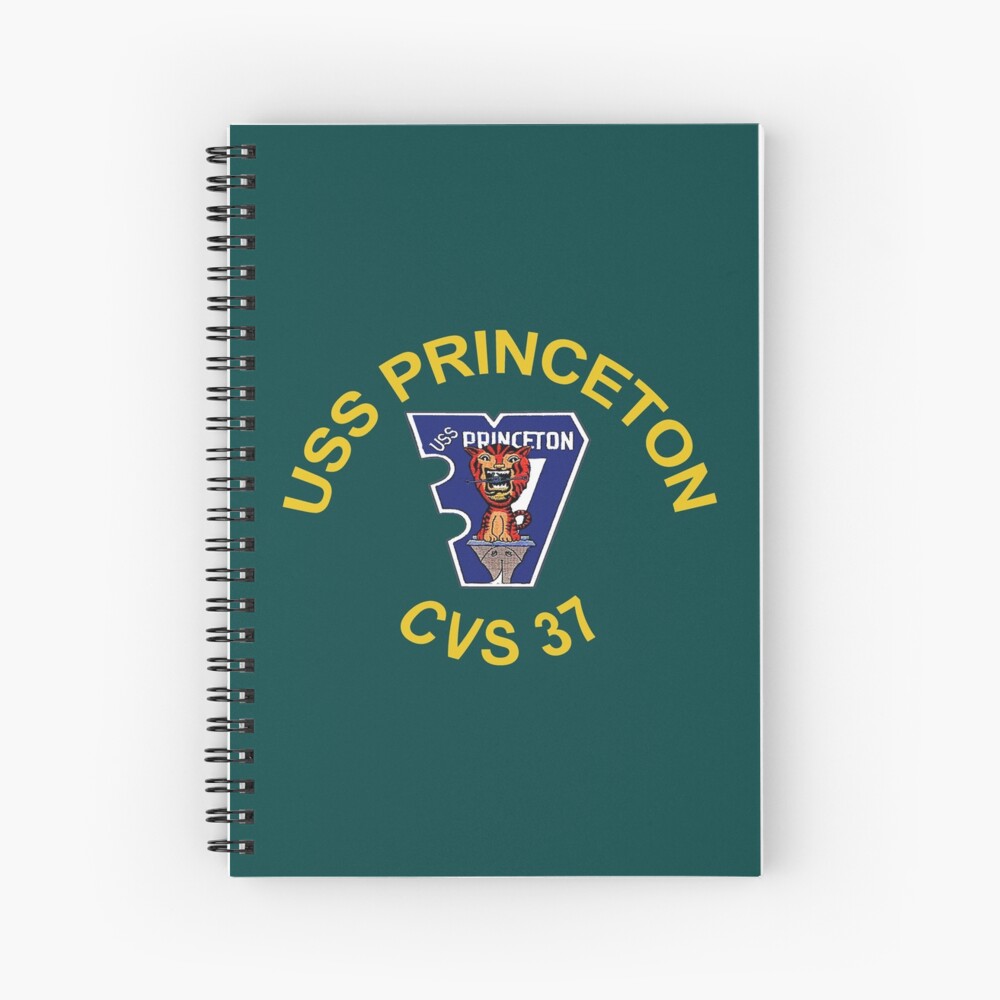 "USS Princeton (CV/CVA/CVS37) Crest for Dark Colors" Spiral Notebook