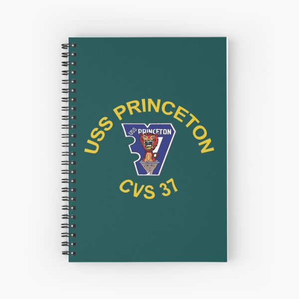 "USS Princeton (CV/CVA/CVS37) Crest for Dark Colors" Spiral Notebook