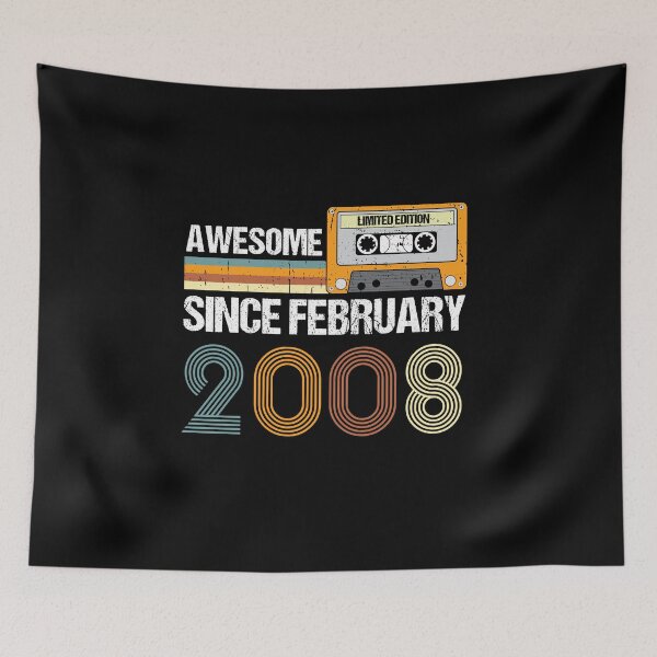 Item preview, Awesome Since February 2008 | 15th Birthday Gifts | 15 Years Old Gifts designed and sold by AMINE  ★★★★★.