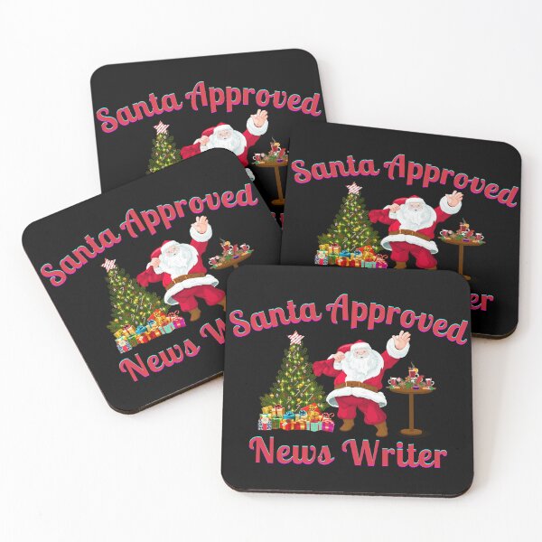 Item preview, Santa Approved News Writer- Black Background designed and sold by TheKnightWriter.