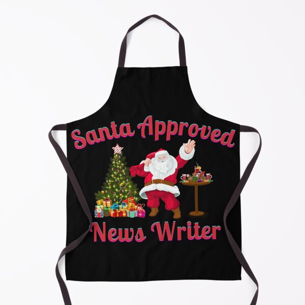 Item preview, Santa Approved News Writer- Black Background designed and sold by TheKnightWriter.