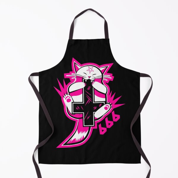 Item preview, Satanic cat bites cross - Hail CATAN 666 designed and sold by Skady666.