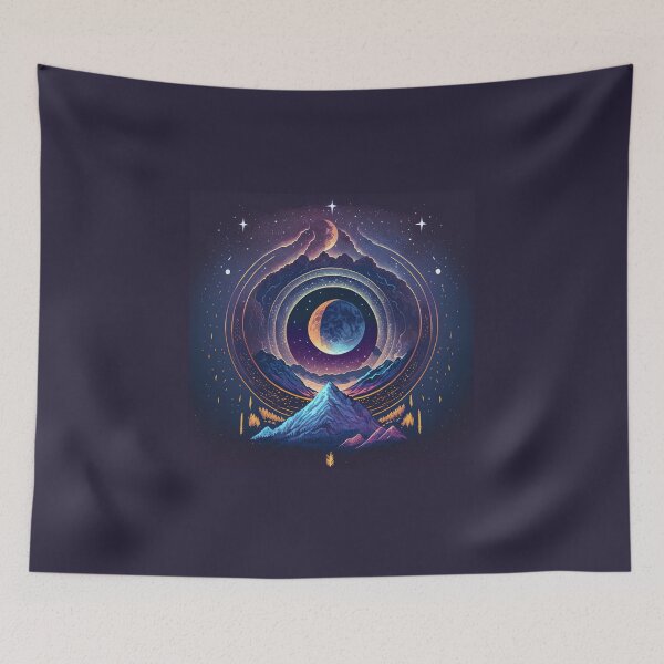 Item preview, Celestial Moon print will add a touch of whimsy and charm to your home or office. designed and sold by ToucanKrafts.