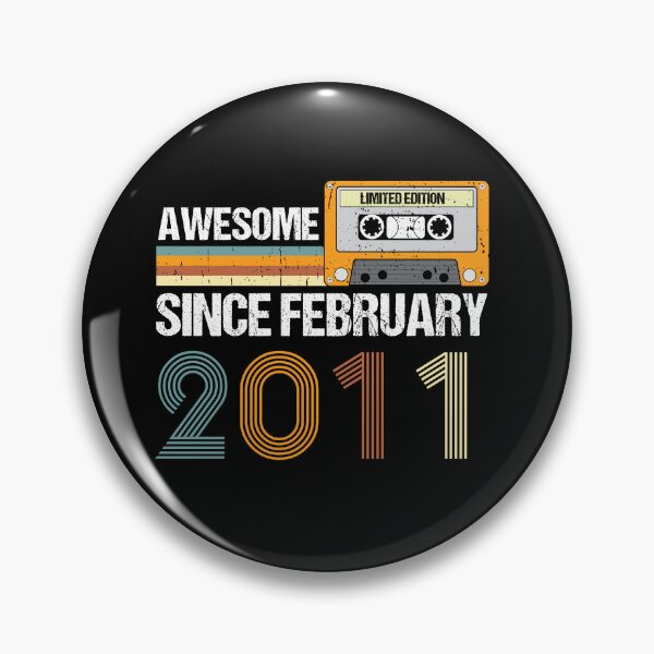 Item preview, Awesome Since February 2011 | 12th Birthday Gifts | 12 Years Old Gifts designed and sold by AMINE  ★★★★★.