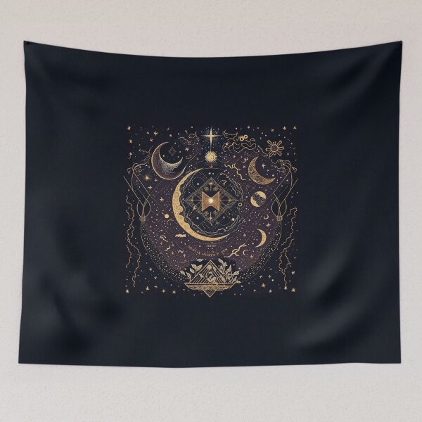 Item preview, Celestial Moon print will add a touch of whimsy and charm to your home or office. designed and sold by ToucanKrafts.