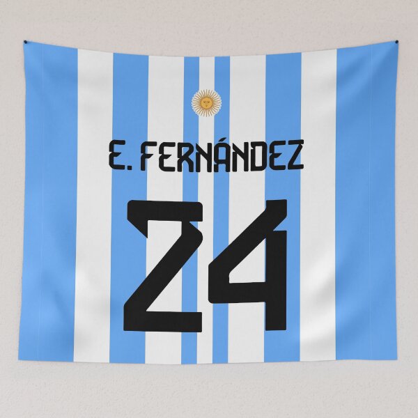 Artikelvorschau, Enzo Fernandez - Argentinien Weltmeisterschaft entworfen und verkauft von On Target Sports.