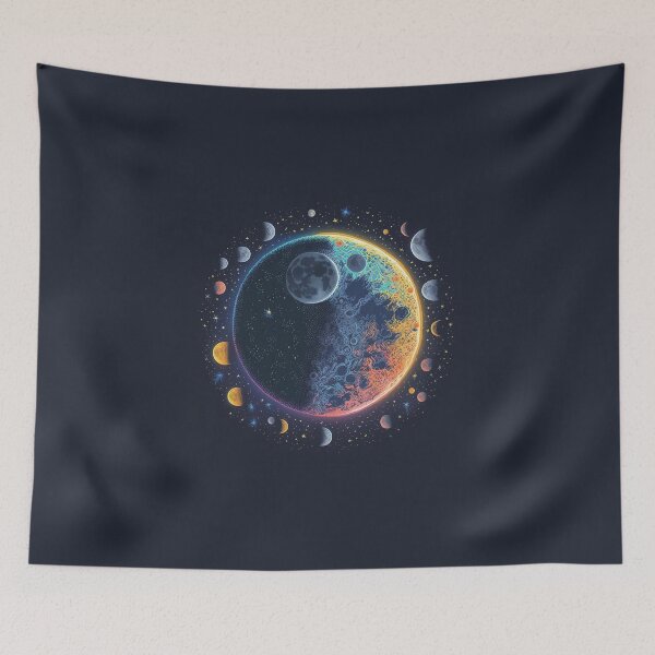 Item preview, Celestial Moon print will add a touch of whimsy and charm to your home or office. designed and sold by ToucanKrafts.
