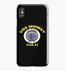 USS Midway (CVB/CVA/CV-41) Crest for Dark iPhone Case
