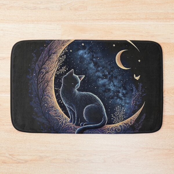 Item preview, Cat On Crescent Moon #3 designed and sold by KLOIK.