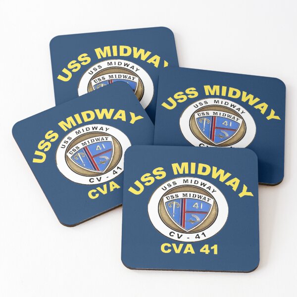 Item preview, USS Midway (CVB/CVA/CV-41) Crest for Dark designed and sold by Nikki SpaceStuffPlus.