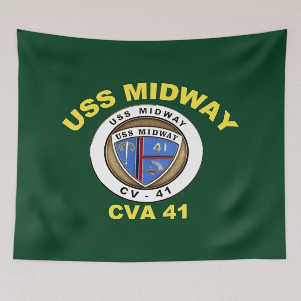 Item preview, USS Midway (CVB/CVA/CV-41) Crest for Dark designed and sold by Nikki SpaceStuffPlus.