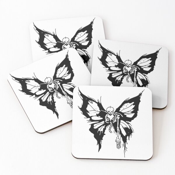 Item preview, skeleton butterfly sticker  designed and sold by moonna designs.