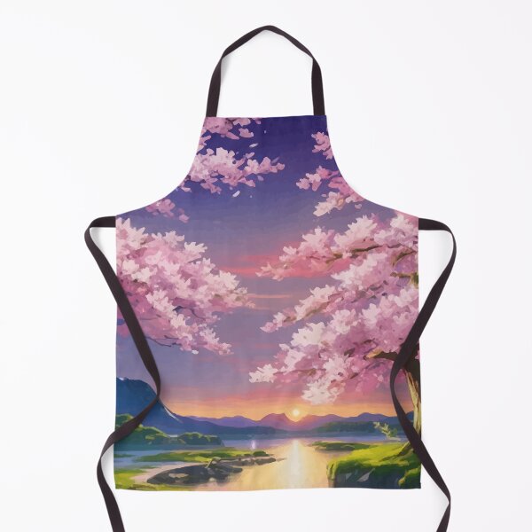 Item preview, Anime Illustration of Sakura and Mountain designed and sold by neverenddreams.