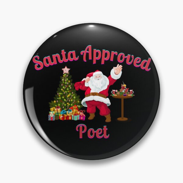 Item preview, Santa Approved Poet - Black Background designed and sold by TheKnightWriter.