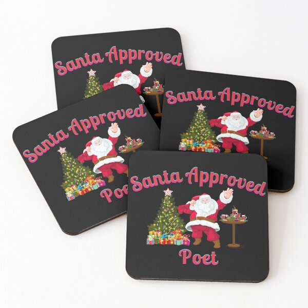 Item preview, Santa Approved Poet - Black Background designed and sold by TheKnightWriter.