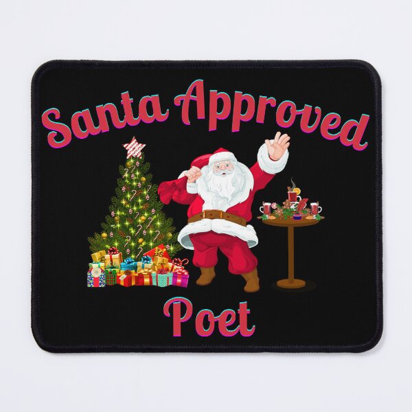 Item preview, Santa Approved Poet - Black Background designed and sold by TheKnightWriter.